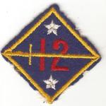 WWI 12th Infantry Division Patch