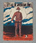 WWI Sheet Music Let's All be Americans Now 