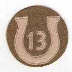 WWI Type Patch 13th Infantry Division Reproduction