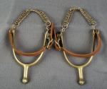 WWI Calvary Spurs With Leather Bands & Chains