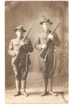 WWI Photo Postcard Soldiers & Krag Rifle