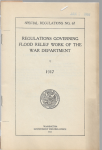 WWI Regulations Governing Flood Relief Work Book 