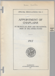 WWI Appointment of Chaplains Book