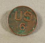 WWI US 6th Regiment Collar Disk