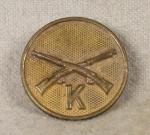 US Army Infantry K Company Collar Disc 1930's
