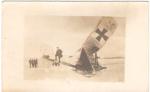 WWI Picture Postcard Downed German Airplane
