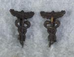 WWI Medical Officer Medic Insignia Pin Pair