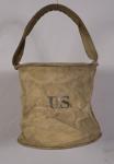 WWI Collapsible Canvas Cavalry Water Bucket 1918