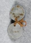 WWI Dog Tags Pair Balloon Co Mentzer