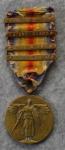 WWI Victory Medal Oise Marne 4 Bars