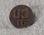 WWI US 16th Regiment Collar Disk