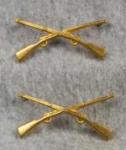Infantry Officer Collar Insignia 1905 Pattern Pair