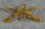 WWI 12th Infantry Regiment H Company Collar Pin