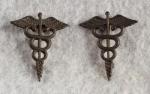 WWI Medical Officer Collar Insignia Pair
