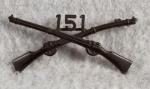 WWI 151st Infantry Regiment Officer Collar Pin