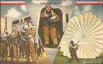 WWII Paratrooper Troop Postcard Airborne
