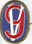 WWII 95th Infantry Division Patch OD Border