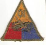 WWII 10th Armored Patch Green Back