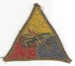 WWII Armored School Patch Green Back