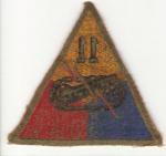 WWII 11th Armored Division Patch Green Back