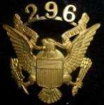 WWII Officer Visor Cap Insignia 296th
