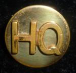 WWII EM HQ Collar Brass Insignia