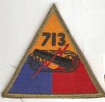 WWII 713th Flame Throwing Tank Bat Patch