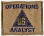 WWII Civilian Operations Analyst Patch