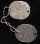 WWII USN Navy Dog Tags Pair Frank Pallo