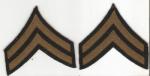 WWII Corporal Rank Patches Felt