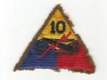 WWII Patch 10th Armored Division Felt