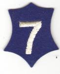 WWII 7th Corps Patch Felt