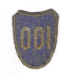WWII 100th Infantry Division Patch Green Back