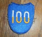 WWII 100th Infantry Division Patch Green Back