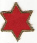 WWII 6th Division Patch White Back
