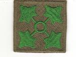 WWII Patch 4th Division White Back