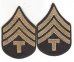WWII Tech T/4 Sergeant Rank Patches
