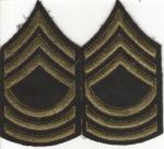 WWII Master Sergeant Rank Patches Felt