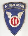 WWII era 11th Airborne Division Patch