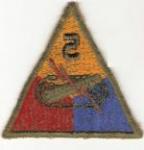 WWII 5th Armored Patch OD Green Back
