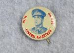 Win or Die General MacArthur Pin Button