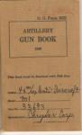 WWII Artillery Gun Book 1940 Form 5825