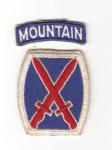 WWII 10th Mountain Division Patch & Tab
