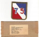 WWII 75th Infantry Division Patch & Label