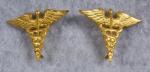 WWII Medical Officer Collar Insignia Pair