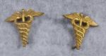 WWII Medical Officer Collar Insignia Pair