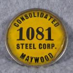 WWII Consolidated Steel Factory ID Badge