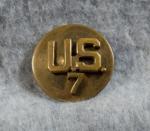 WWII US 7th Collar Disk Screw Back