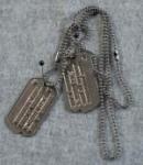 WWII Dog Tags Army Sam R. Epperson