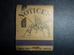 WWII Ration Matchbook Malaria